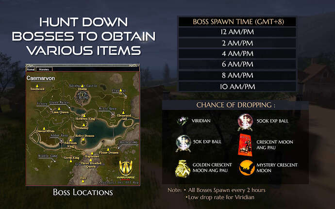 Boss Locations & spawn times