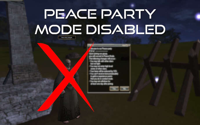 Peace party mode disabled