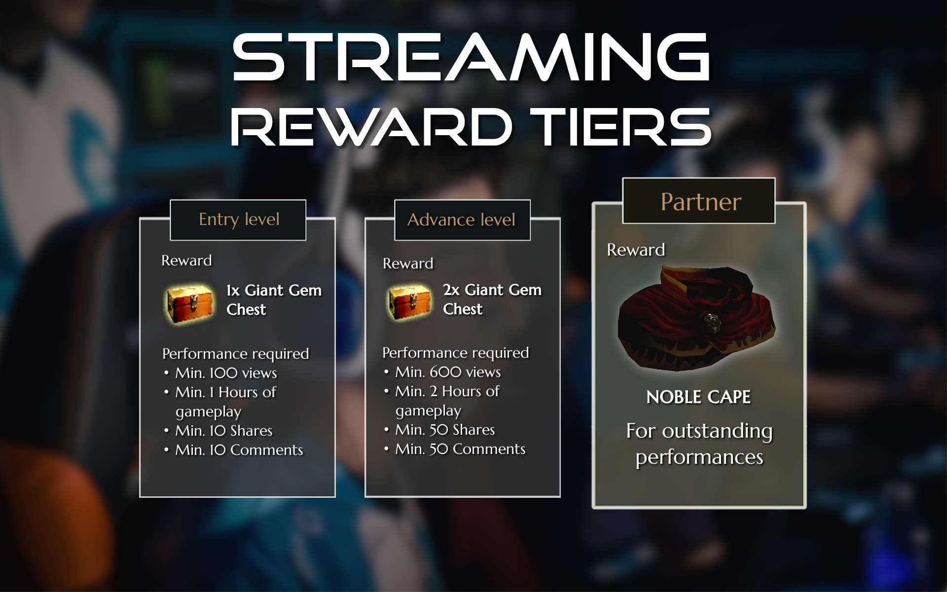 Stream reward